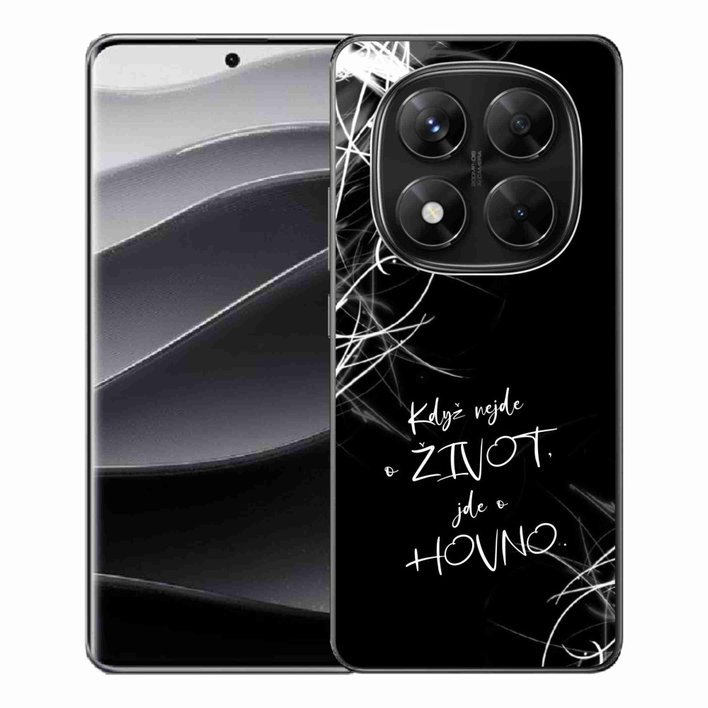 Gélový kryt mmCase na Xiaomi Redmi Note 14 Pro 5G/Poco X7 5G - vtipný text 16 čierne pozadie