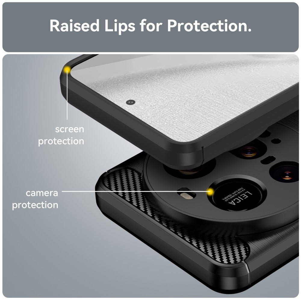 Carbon odolný gélový obal na Xiaomi 15 Ultra - čierny