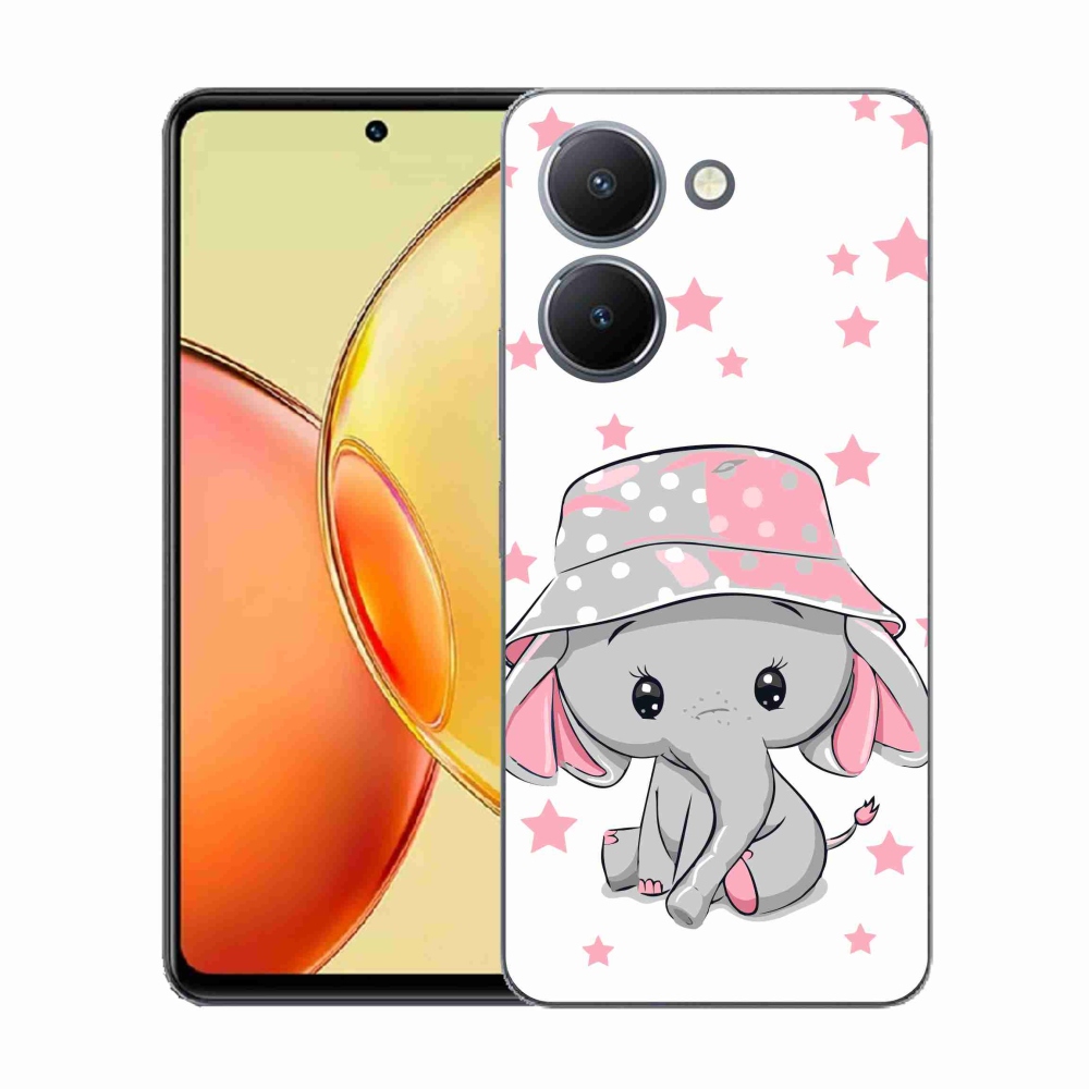 Gélový kryt mmCase na Vivo Y36 - ružový slon
