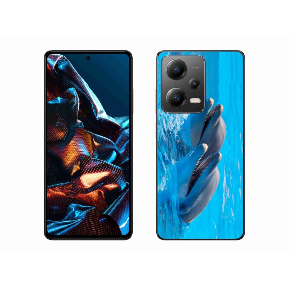 Gélový kryt mmCase na mobil Xiaomi Redmi Note 12 Pro 5G - delfíny