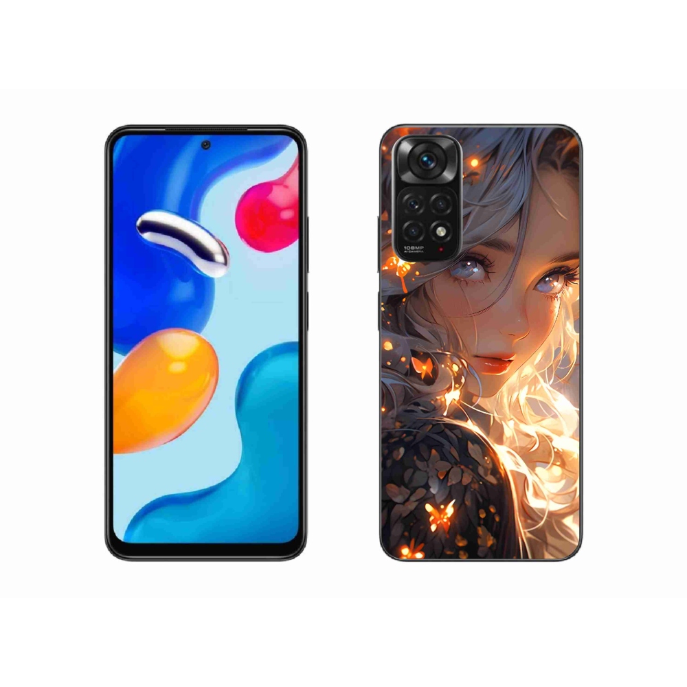 Gélový kryt mmCase na Xiaomi Redmi Note 11 4G - dievča a motýle