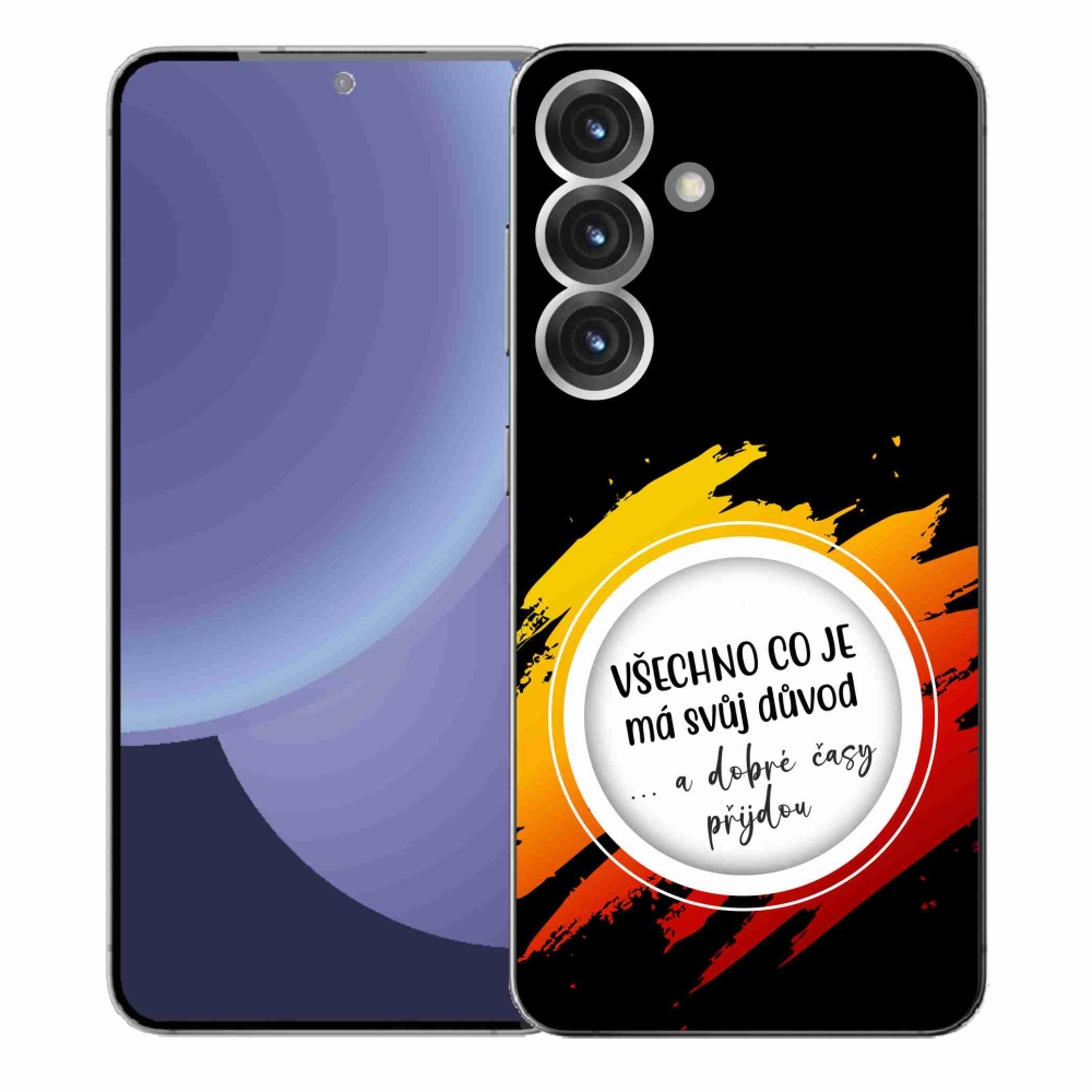Gélový kryt mmCase na Samsung Galaxy S25+ - citát 3 čierne pozadie