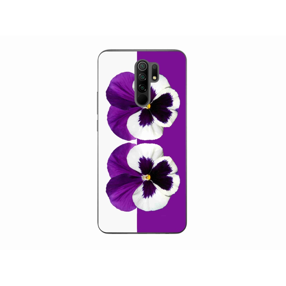 Gélový kryt mmCase na Xiaomi Redmi 9 - fialovobiely kvet