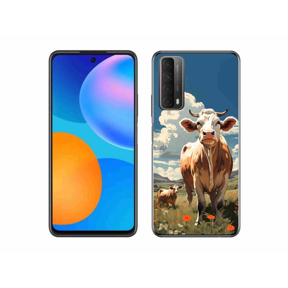 Gelový kryt mmCase na Huawei P Smart (2021) - krávy na louce