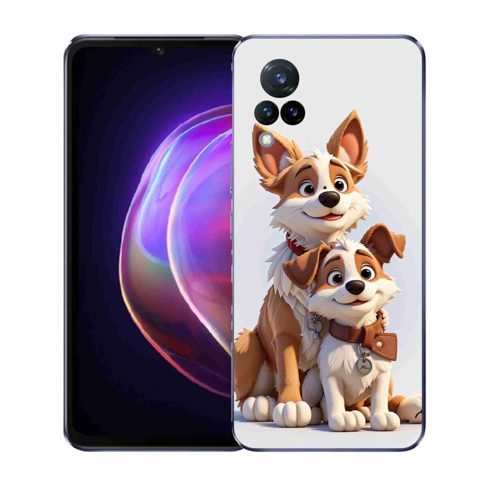 Gélový kryt mmCase na Vivo V21 4G/5G - kreslenie psy