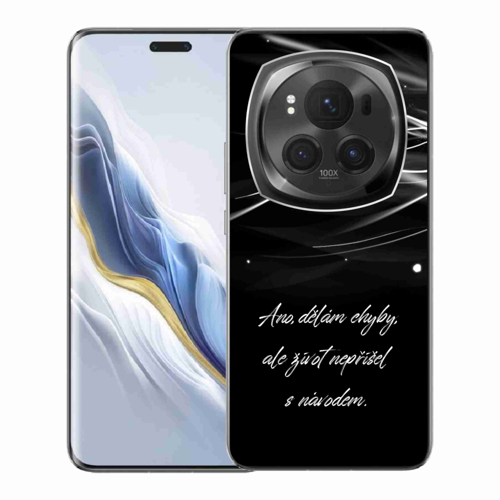 Gélový kryt mmCase na Honor Magic 6 Pro 5G - citát čierne pozadie