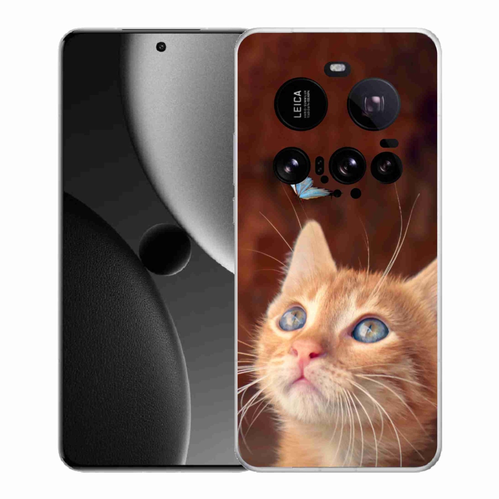 Gélový kryt mmCase na Xiaomi 15 Ultra - motýľ a mačiatko