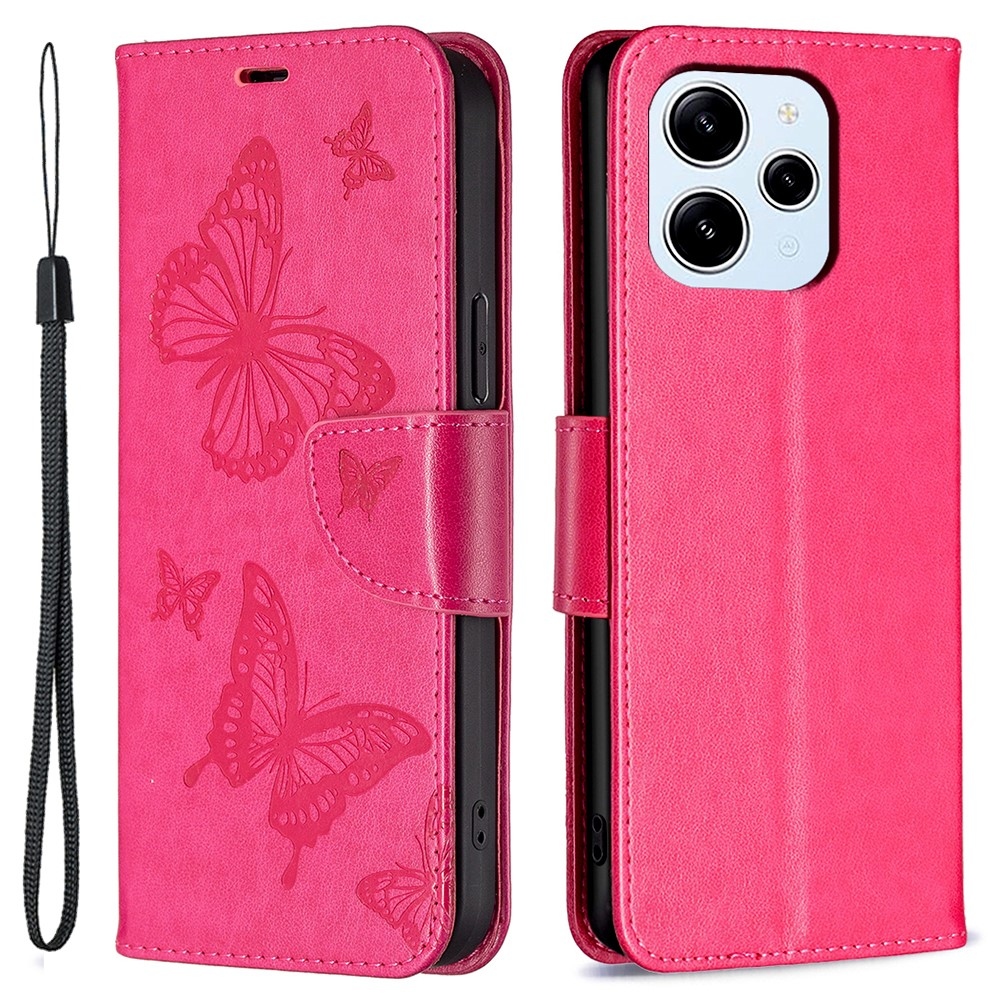 Butterfly knižkové puzdro na Xiaomi Redmi 12 4G/5G - rose