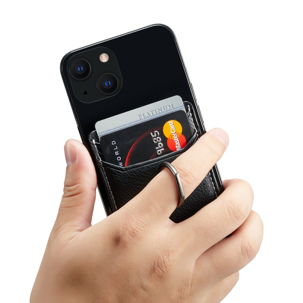 MUXMA nalepovacie puzdro na karty na mobilný telefón - čierne