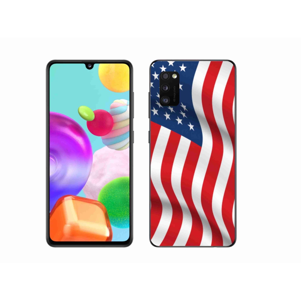 Gélový kryt mmCase na mobil Samsung Galaxy A41 - USA vlajka