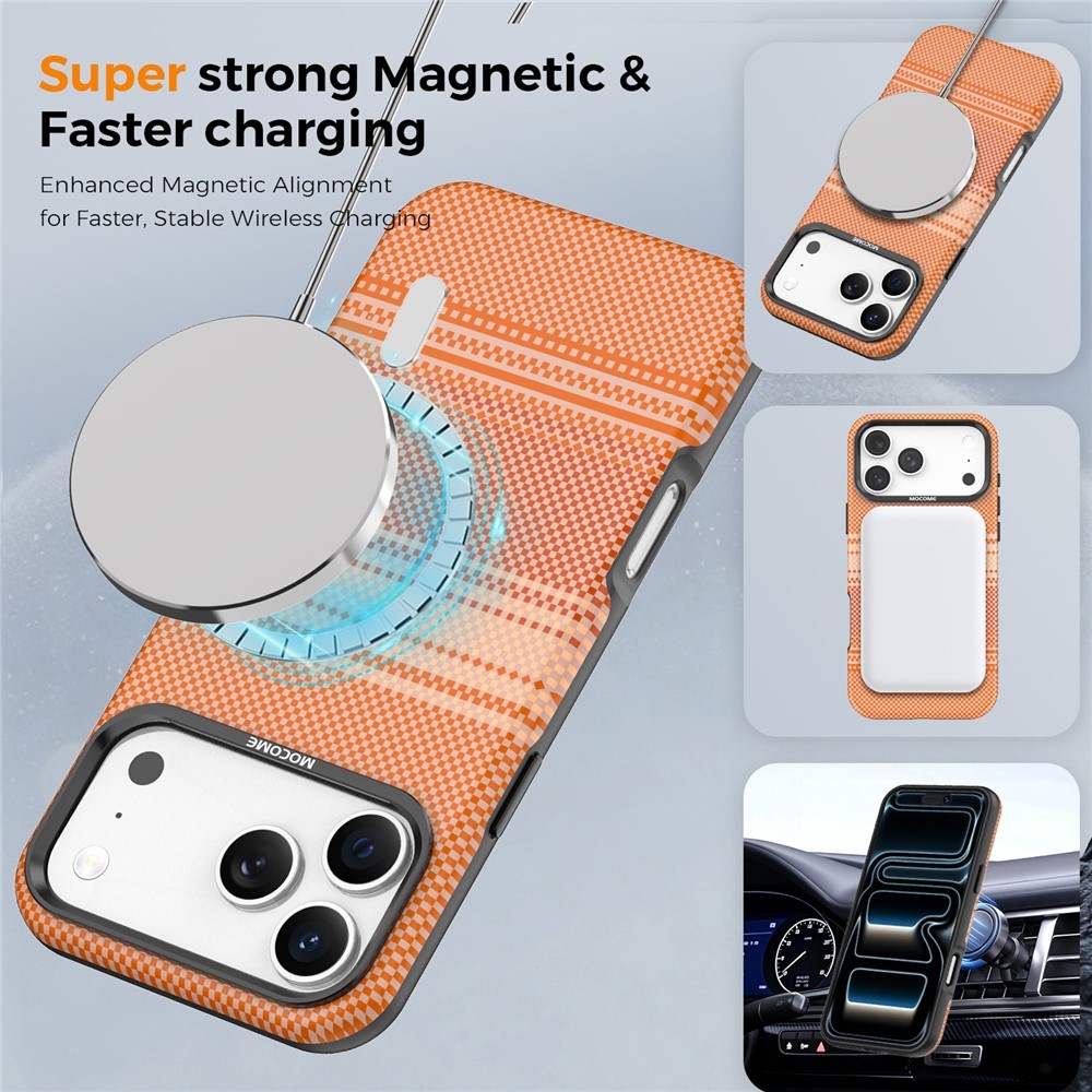 Rainbow odolný kryt s MagSafe na iPhone 18 Pro Max - oranžový