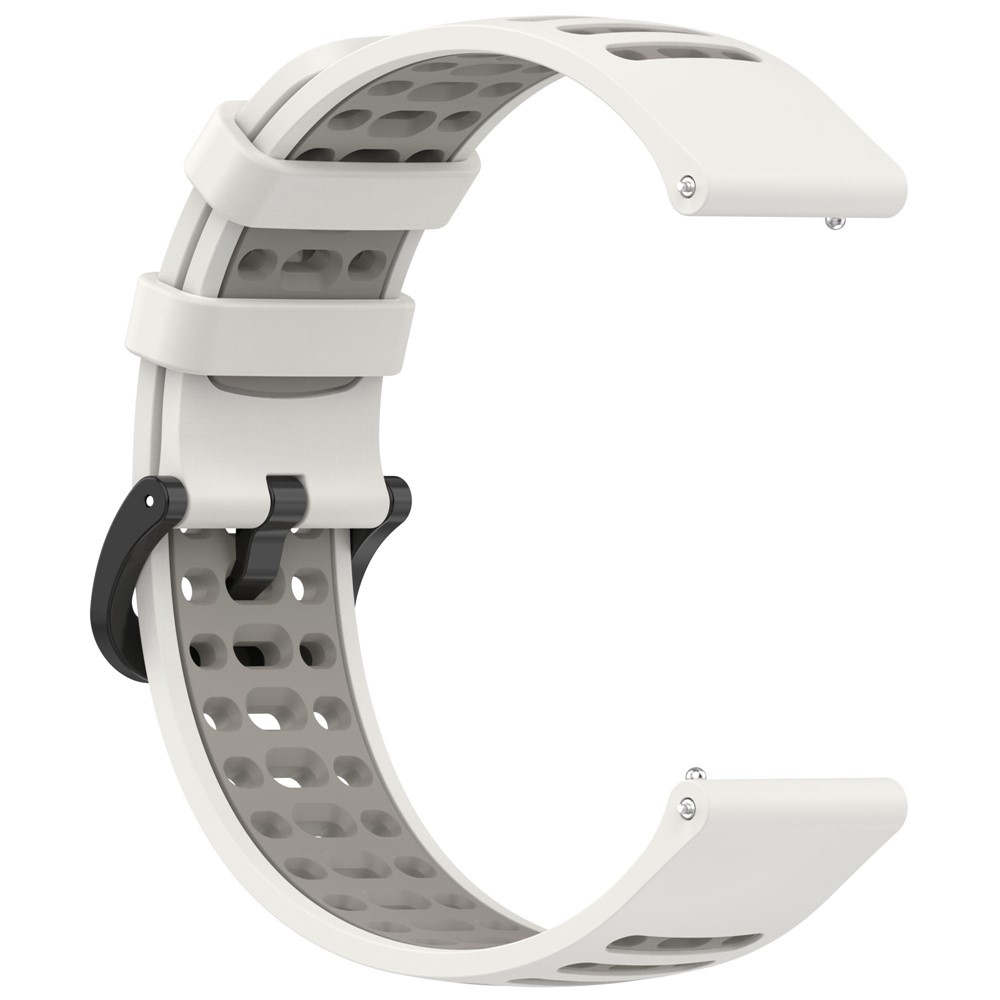 Rang silikónový remienok 22mm na Xiaomi Watch S4 47mm - biely/sivý