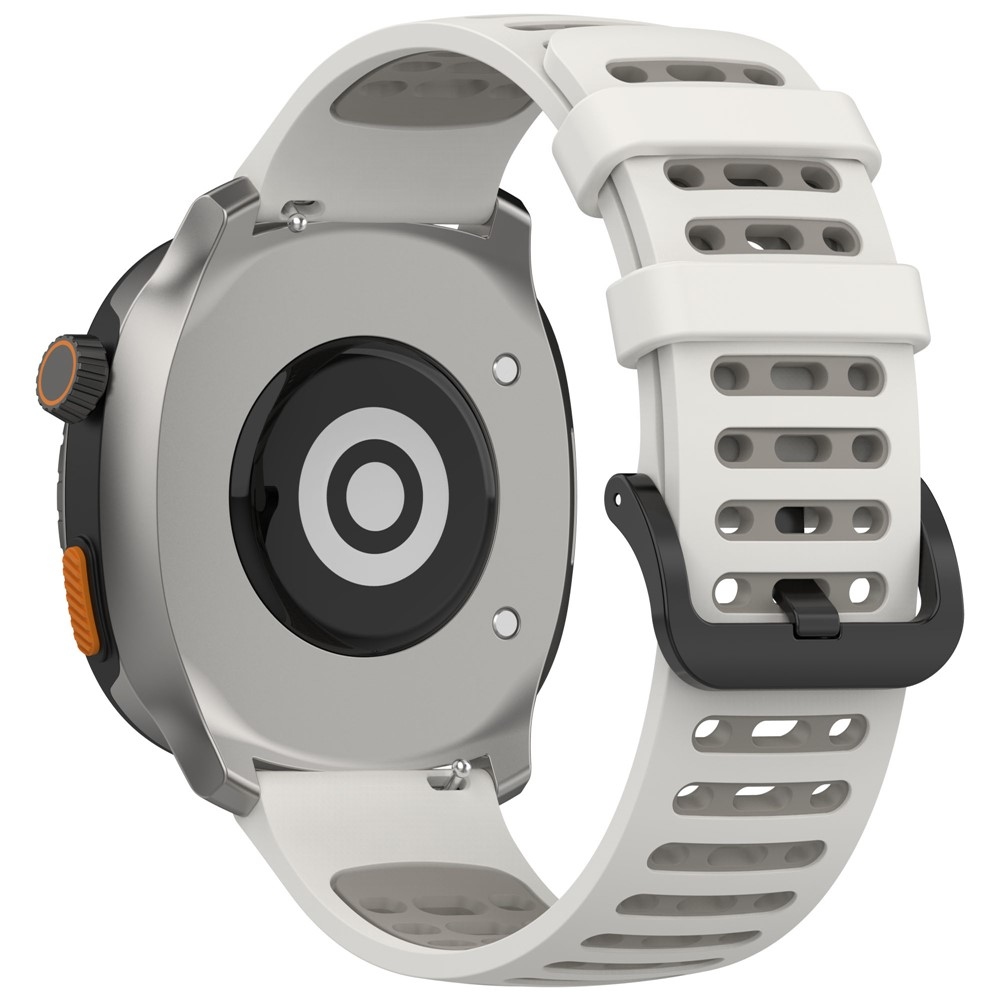 Rang silikónový remienok 22mm na Xiaomi Watch S4 47mm - biely/sivý
