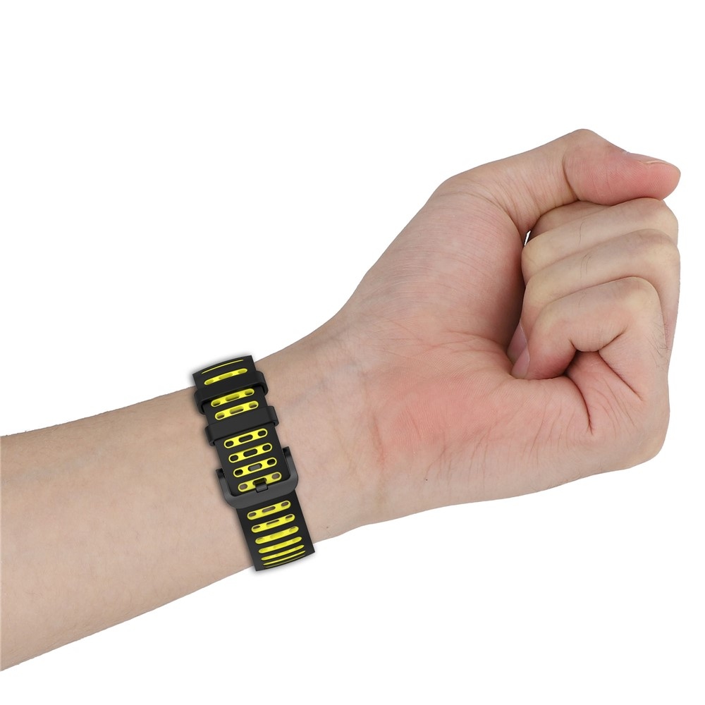 Rang silikónový remienok 22mm na Xiaomi Watch S4 47mm - čierny/žltý