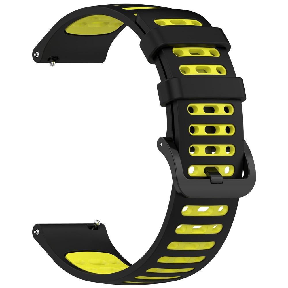 Rang silikónový remienok 22mm na Xiaomi Watch S4 47mm - čierny/žltý