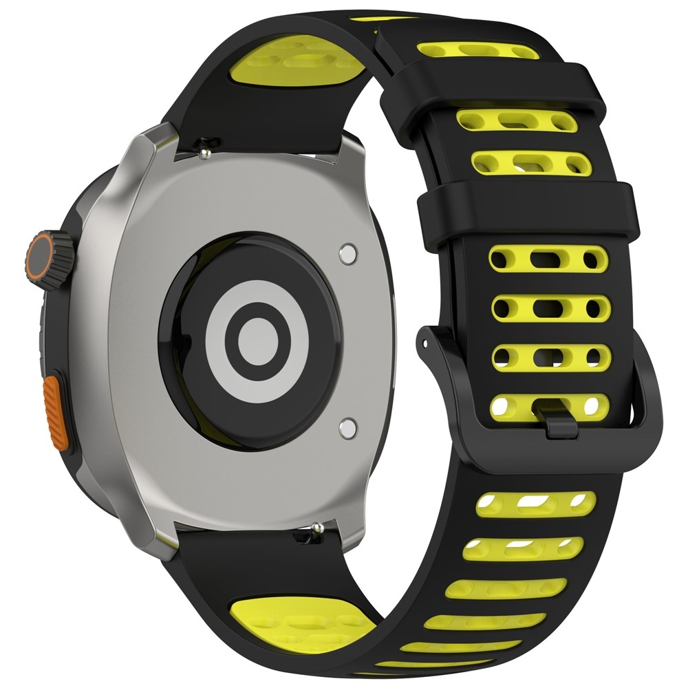 Rang silikónový remienok 22mm na Xiaomi Watch S4 47mm - čierny/žltý