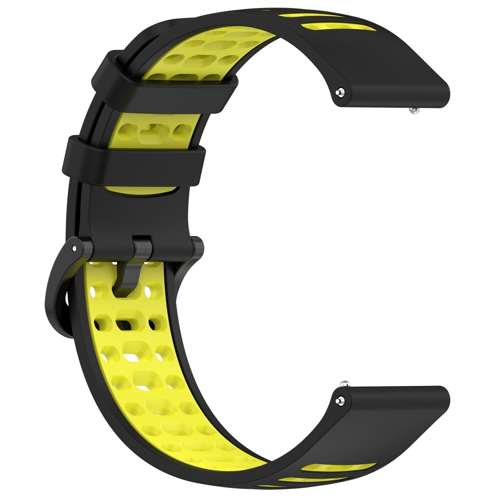 Rang silikónový remienok 22mm na Xiaomi Watch S4 47mm - čierny/žltý