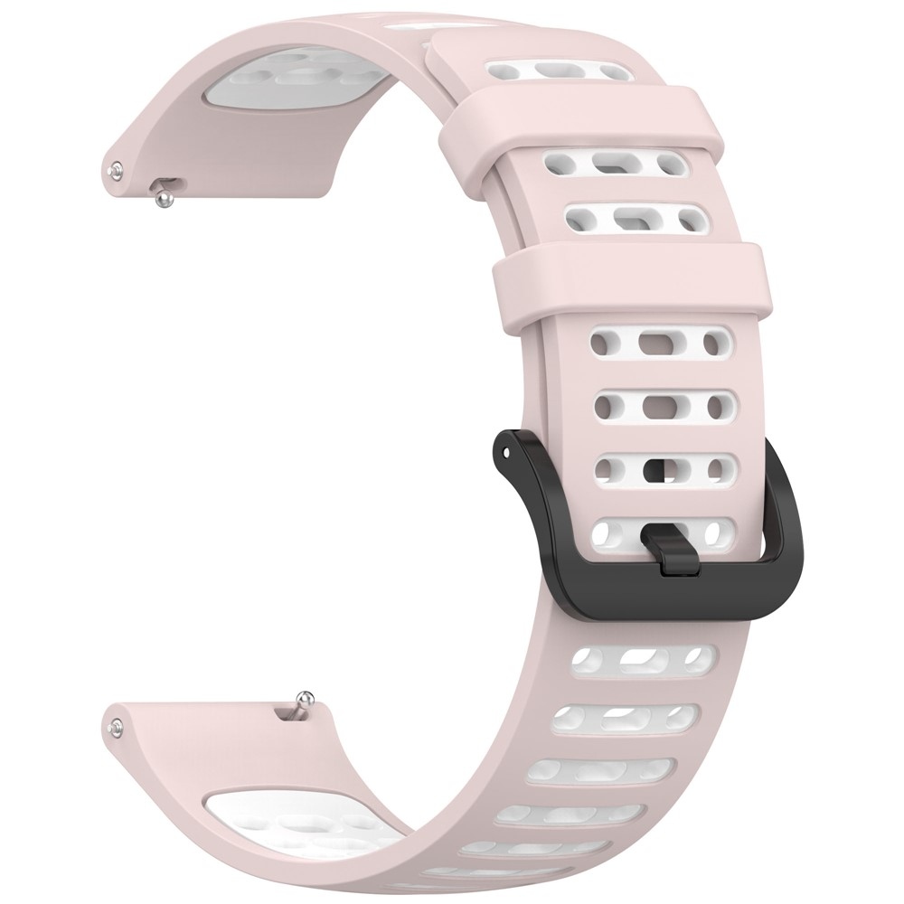 Rang silikónový remienok 22mm na Xiaomi Watch S4 47mm - ružový/biely