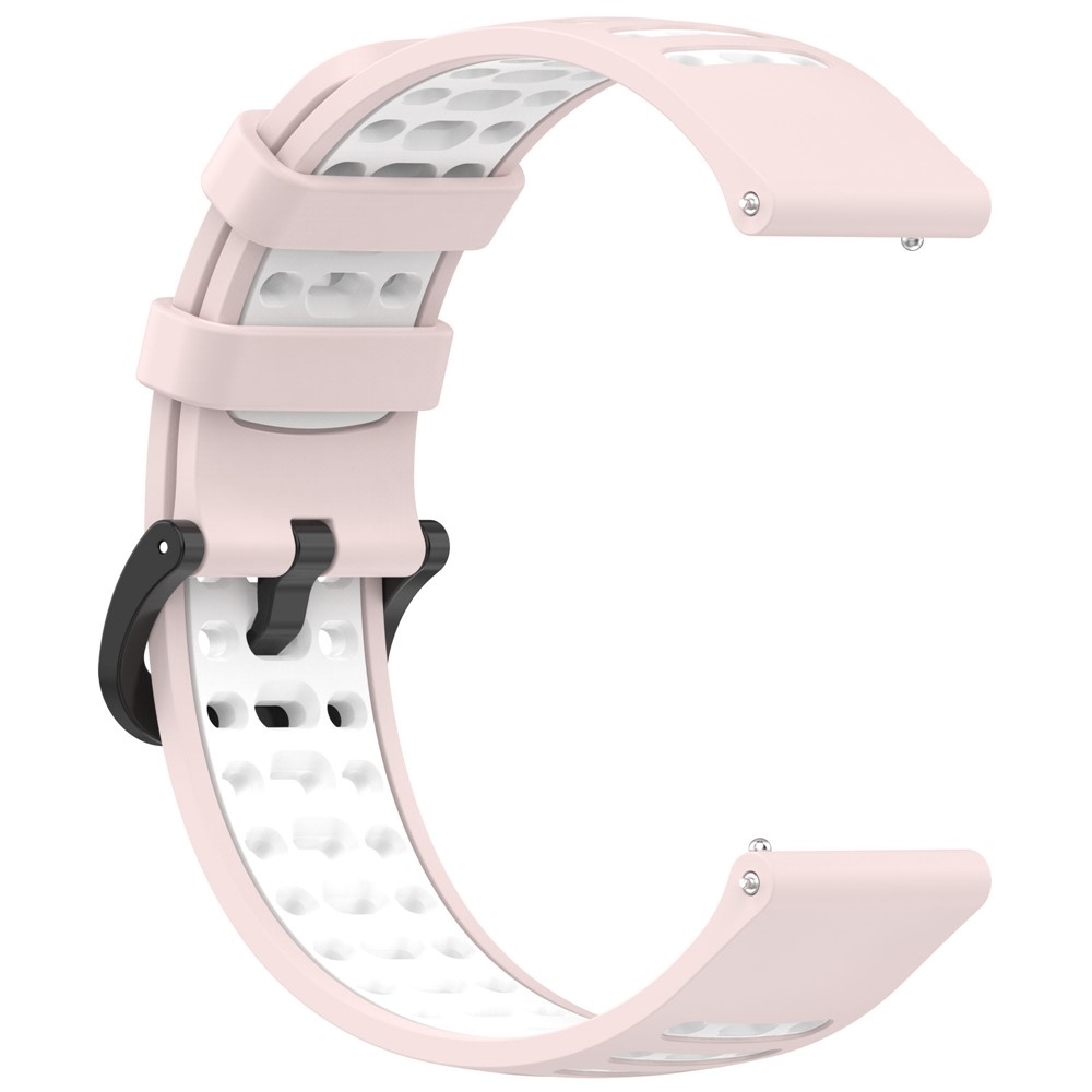 Rang silikónový remienok 22mm na Xiaomi Watch S4 47mm - ružový/biely