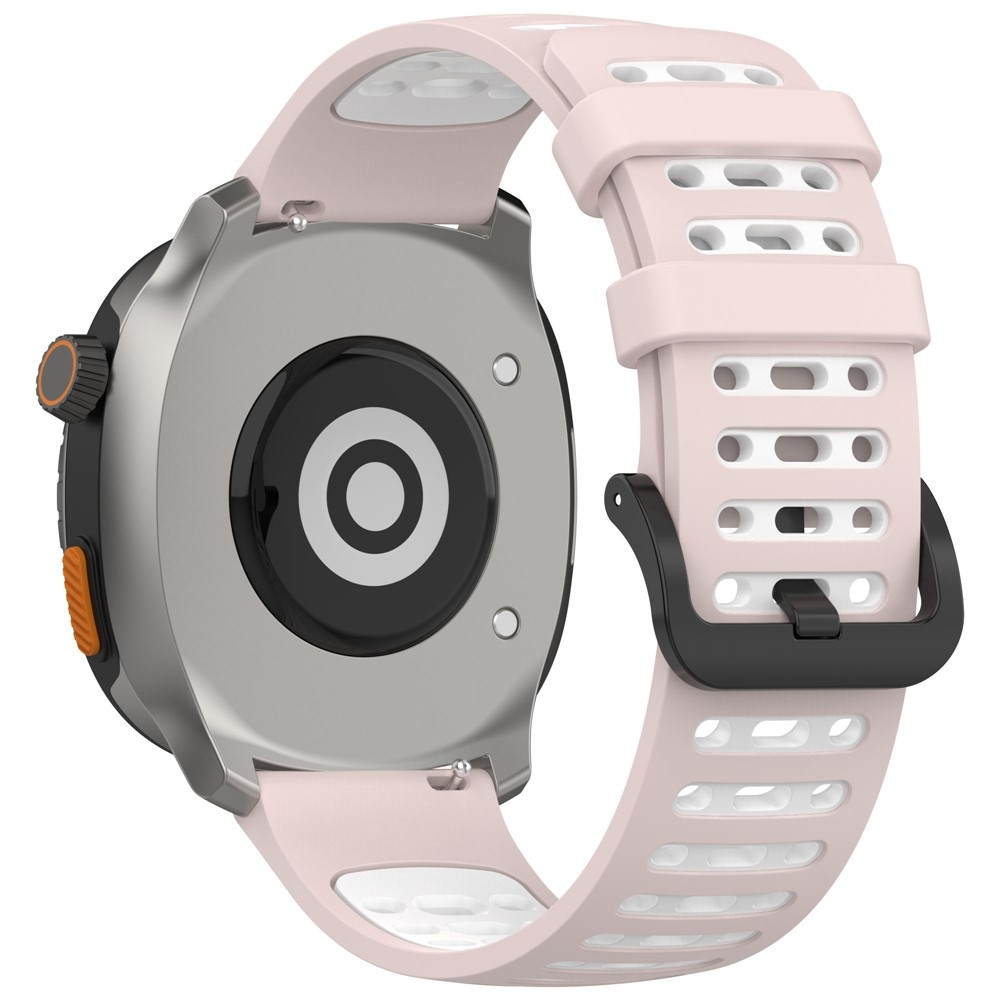 Rang silikónový remienok 22mm na Xiaomi Watch S4 47mm - ružový/biely