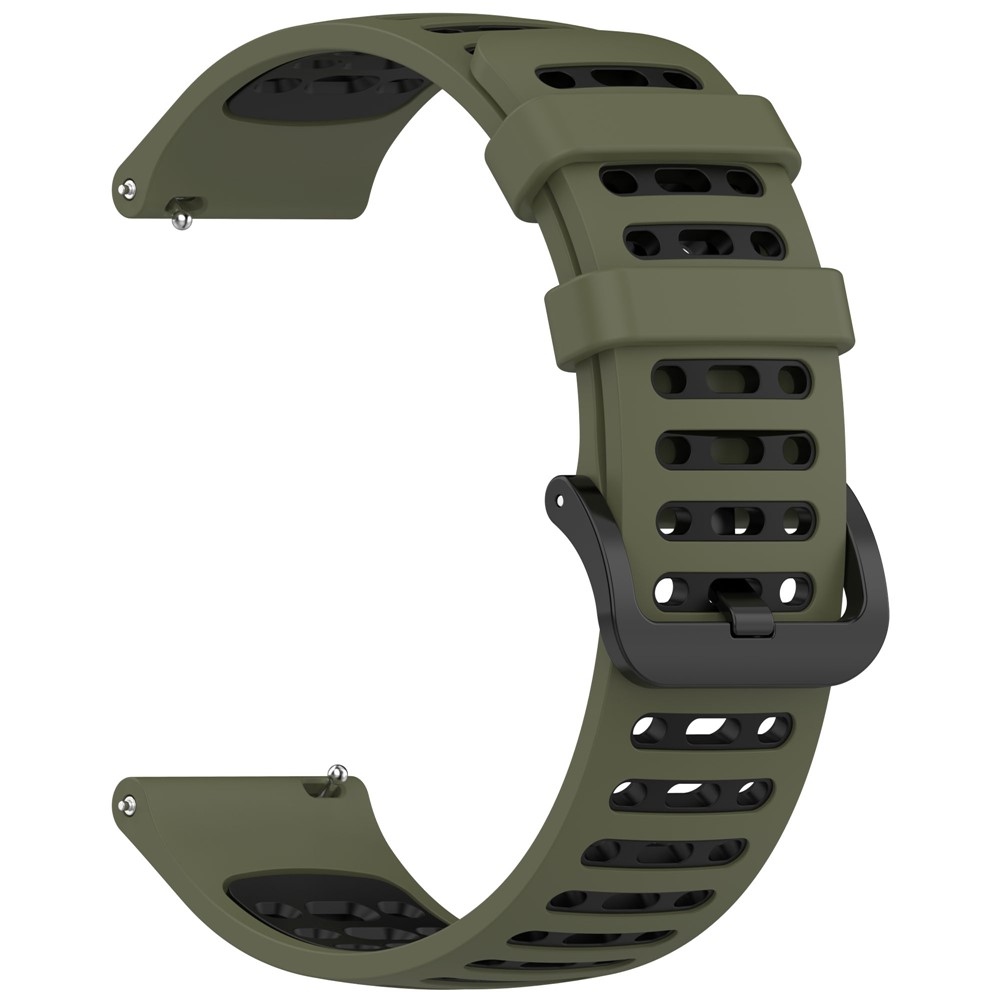 Rang silikónový remienok 22mm na Xiaomi Watch S4 47mm - zelený/čierny