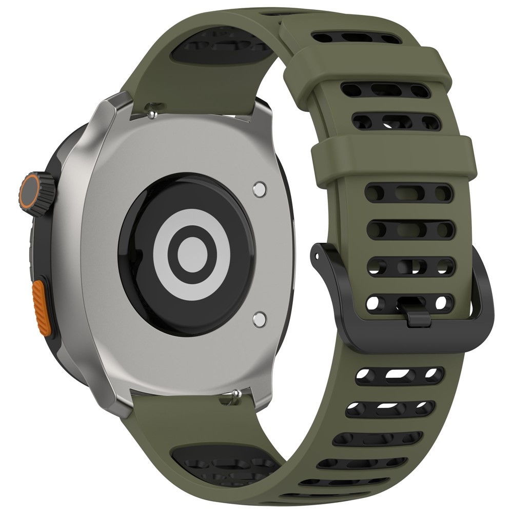 Rang silikónový remienok 22mm na Xiaomi Watch S4 47mm - zelený/čierny