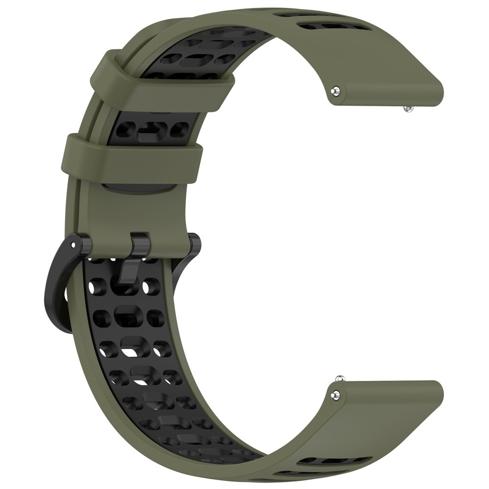Rang silikónový remienok 22mm na Xiaomi Watch S4 47mm - zelený/čierny