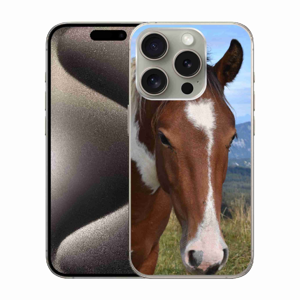 Gélový obal mmCase na iPhone 15 Pro - hnedý kôň
