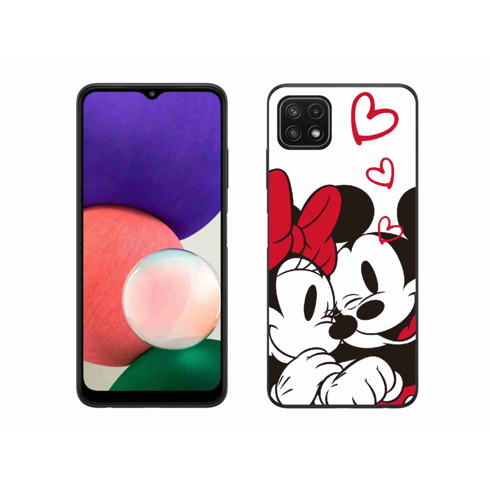 Gélový kryt mmCase na Samsung Galaxy A22 5G - minnie a mickey