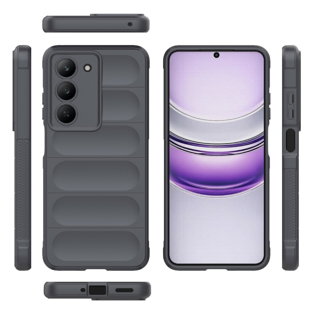 Rugg odolný gélový obal na Realme 14x 5G - tmavosivý