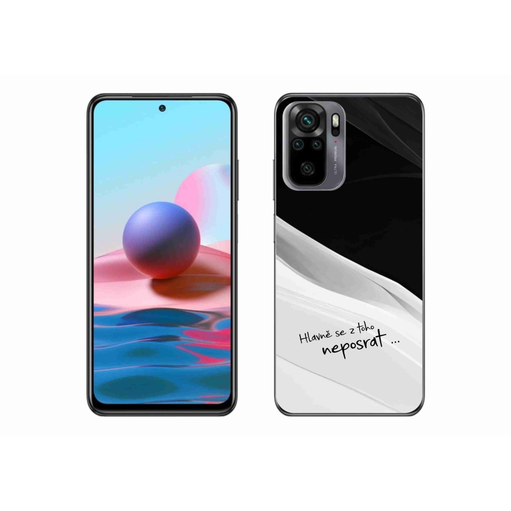 Gélový kryt mmCase na Xiaomi Redmi Note 10S - vtipný text 13 bieločierne pozadie