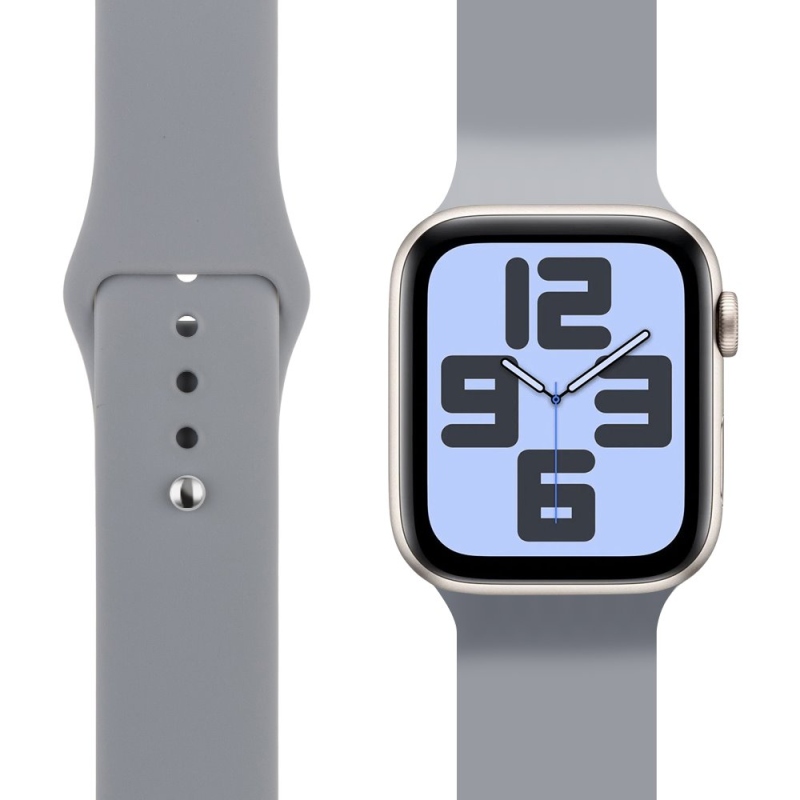 OBAL:ME Silikónový Remienok pre Apple Watch 42-49mm M-L Grey