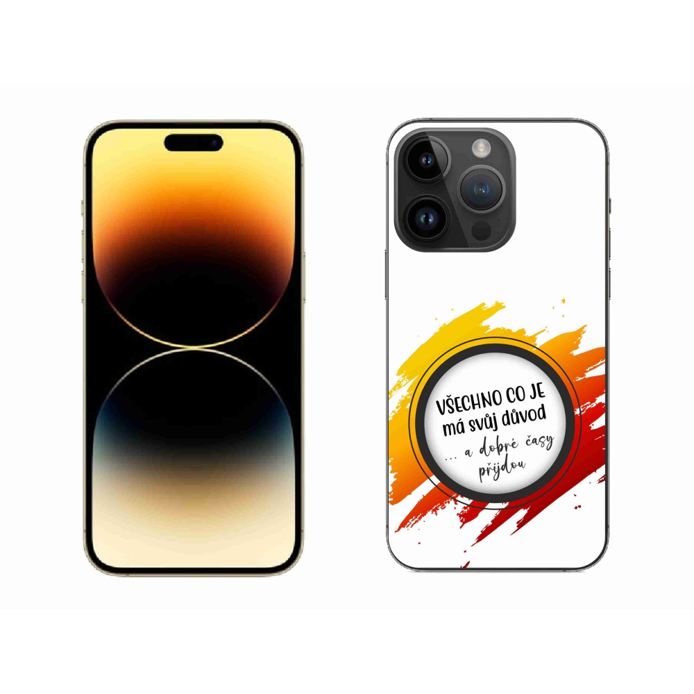 Gélový kryt mmCase na iPhone 14 Pro Max 6.7 - citát 3 biele pozadie