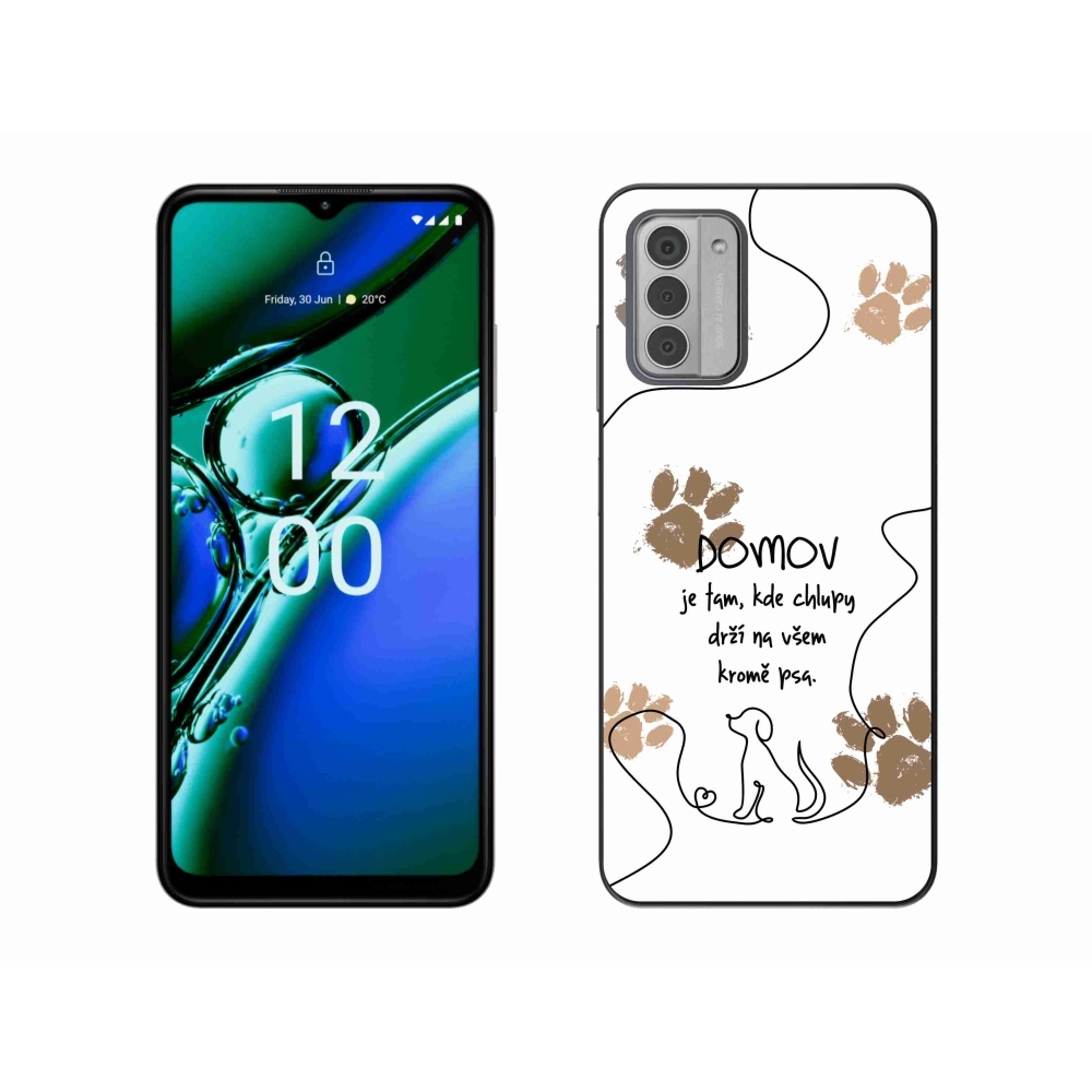 Gélový kryt mmCase na Nokia G42 - psí motív biele pozadie
