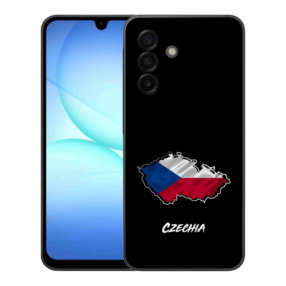 Gélový kryt mmCase na Samsung Galaxy A17 4G/5G - Czechia čierne pozadie