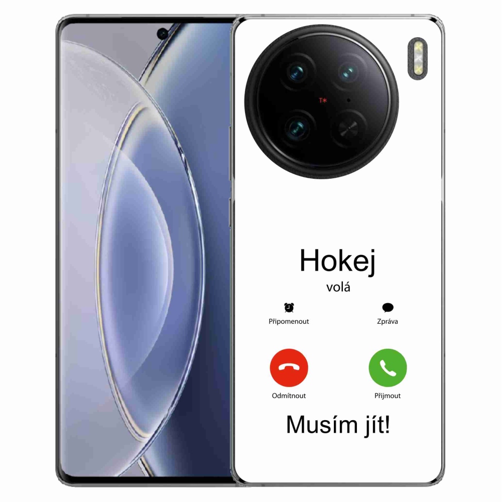 Gélový kryt mmCase na Vivo X90 Pro - hokej volá biele pozadie