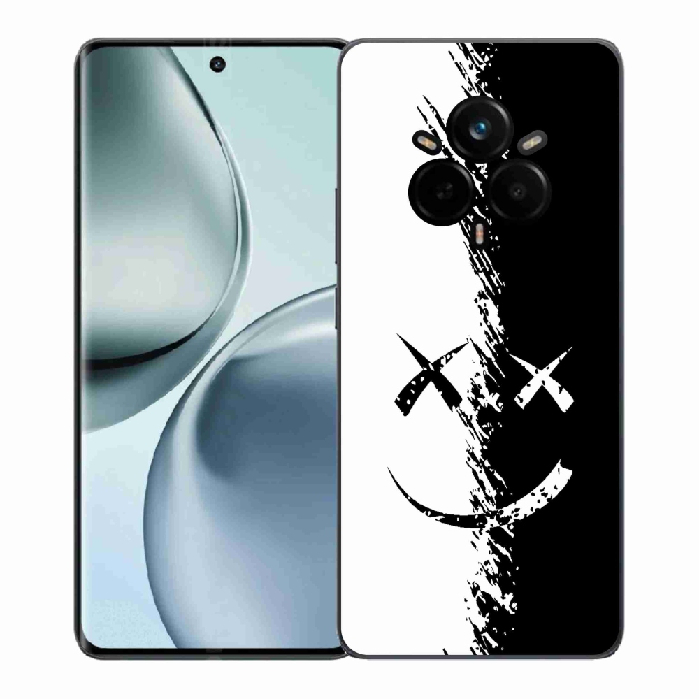 Gélový kryt mmCase na Realme 14 Pro+ 5G - čiernobiely smajlík