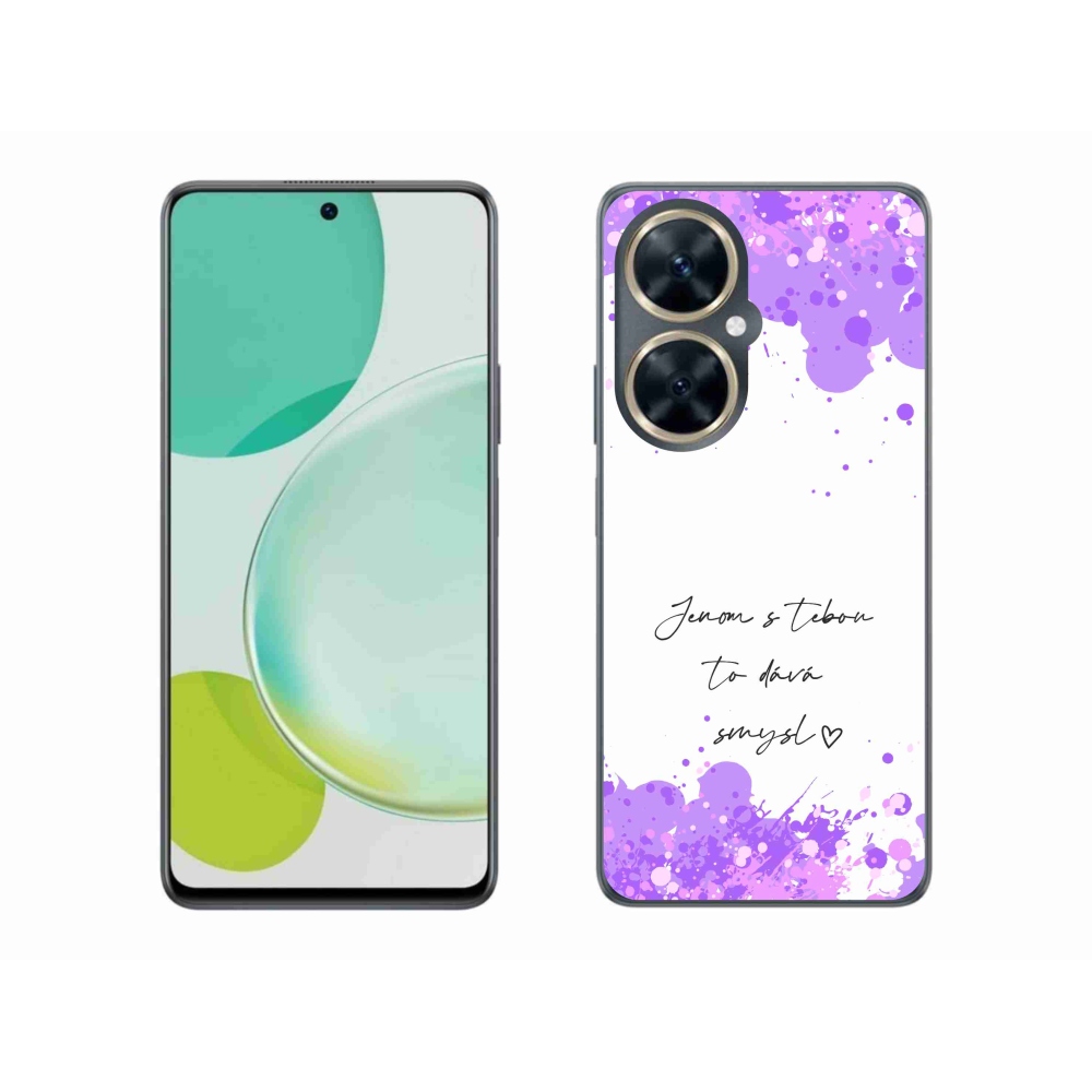Gélový kryt mmCase na Huawei Nova 11i - zamilovaný text biele pozadie