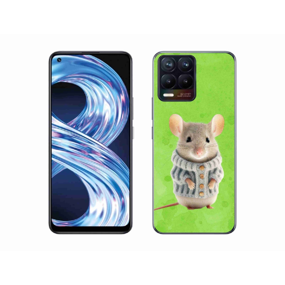 Gélový kryt mmCase na Realme 8 Pro - myška vo svetri