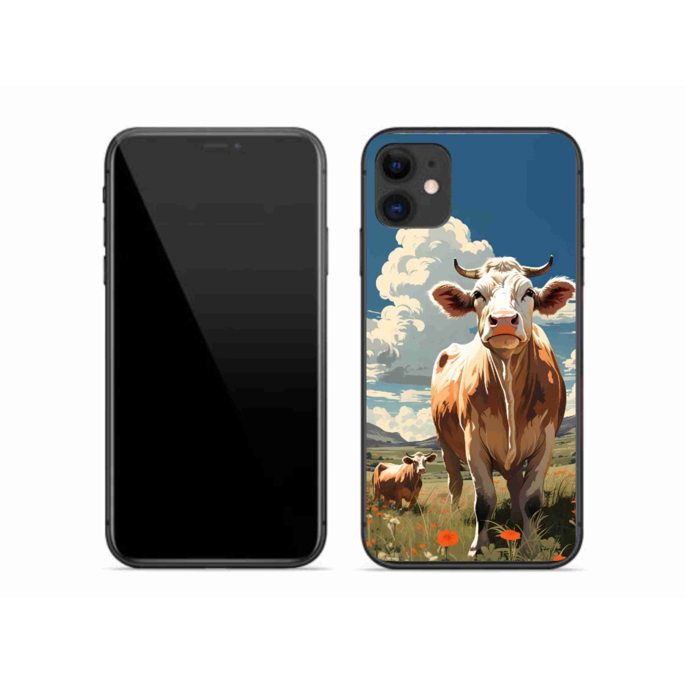 Gélový kryt mmCase na iPhone 11 - kravy na lúke