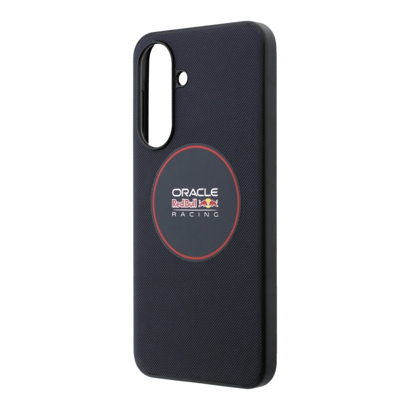 Red Bull PU kožený zadný kryt Red Ring MagSafe pre Samsung Galaxy A37 Navy