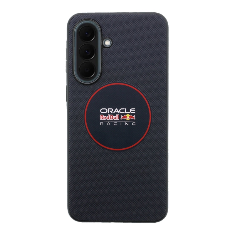 Red Bull PU kožený zadný kryt Red Ring MagSafe pre Samsung Galaxy A37 Navy
