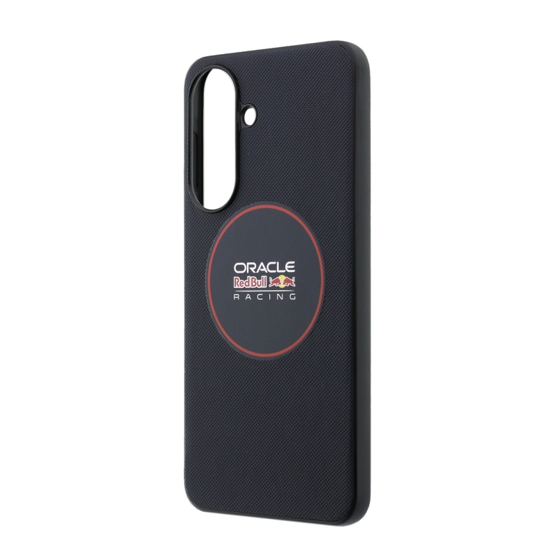 Red Bull PU kožený zadný kryt Red Ring MagSafe pre Samsung Galaxy A57 Navy