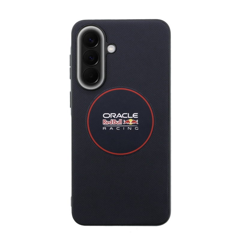 Red Bull PU kožený zadný kryt Red Ring MagSafe pre Samsung Galaxy A57 Navy