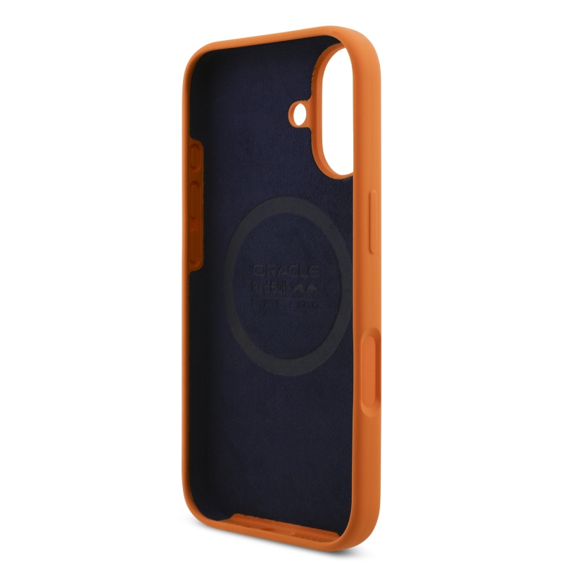 Red Bull Silikónový zadný kryt MagSafe Blue Ring pre iPhone 17 Orange