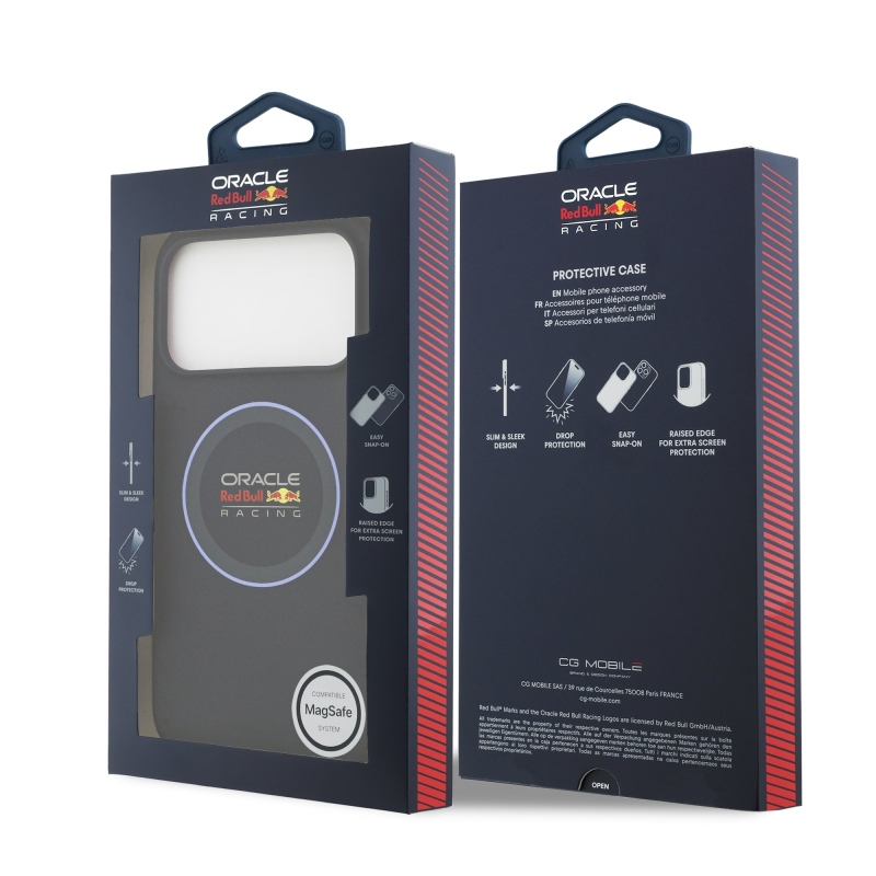 Red Bull Silikónový zadný kryt Blue Ring MagSafe pre iPhone 17 Pro Max Navy