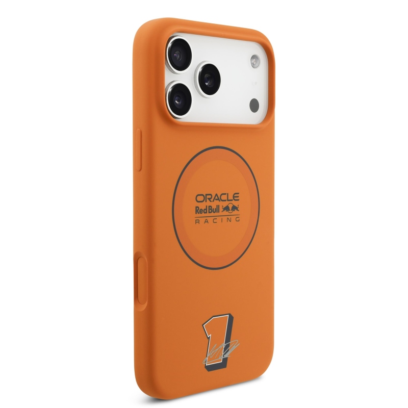 Red Bull Silikónový zadný kryt Blue Ring MagSafe pre iPhone 17 Pro Max Orange