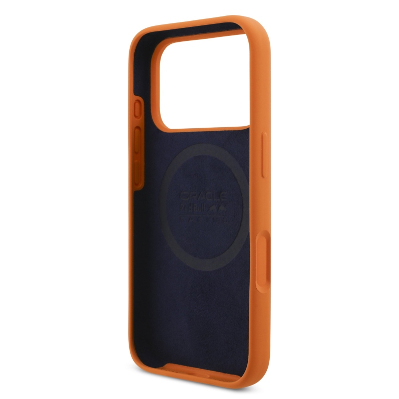 Red Bull Silikónový zadný kryt MagSafe Blue Ring pre iPhone 17 Pro Orange