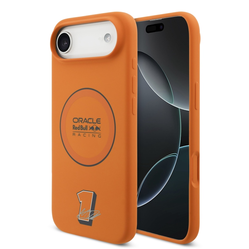 Red Bull Silicone Blue Ring MagSafe Zadný Kryt pre iPhone Air Orange