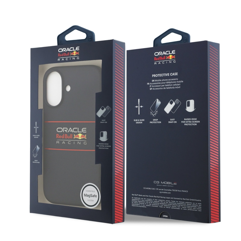 Red Bull Silicone Horizontal Logo MagSafe Zadný Kryt pre iPhone 17 Navy